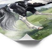 Brunskjottur Black pinto Icelandic フォトプリント (角)