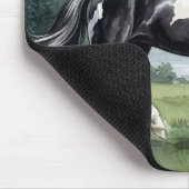 Brunskjottur Black pinto Icelandic マウスパッド (コーナー)