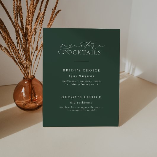 BRUNSWICKの結婚シグネチャードリンク 台座サイン