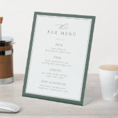 BRUNSWICK緑のバーメニューリスト 台座サイン (インサイチュ)