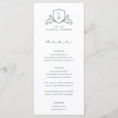 BRUNSWICK CREST Wedding Menu メニュー (正面)