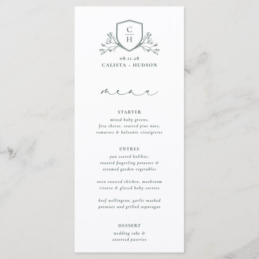 BRUNSWICK CREST Wedding Menu メニュー (正面)