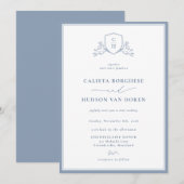 BRUNSWICK Floral Monogram Wedding Crest Invitation 招待状 (正面/裏面)