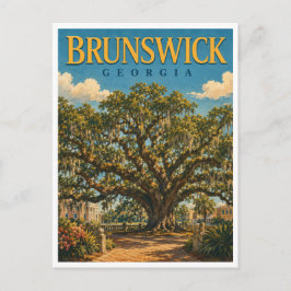 Brunswick Georgia Lover’s Oak GeoSaga ポストカード