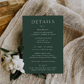 BRUNSWICK Green Wedding Details Card 招待状