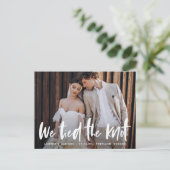 Brushはっきりした Script Photo私たちは結び目 ポストカード (スタンド正面)