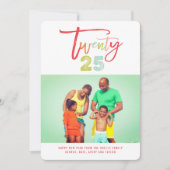 Brush カラフル 2025タイポグラフィ新年写真 シーズンカード (正面)