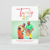 Brush カラフル 2025タイポグラフィ新年写真 シーズンカード (スタンド正面)