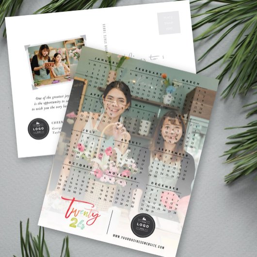Brush カラフル Script 2025カレンダー新年写真 シーズンポストカード