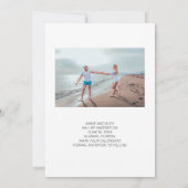 Brush モダン Script 2写真結婚の日救付 セーブザデート (裏面)