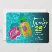 Brush モダン Script 2025タイポグラフィ年末年始の写真 シーズンカード (正面)