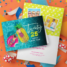 Brush モダン Script 2025タイポグラフィ年末年始の写真 シーズンカード