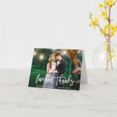 Brush モダン Script Photo Loveのメ感謝していッ結婚ト カード (黄色い花)