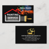 Brush 絵を描's Home Painter Services 名刺 (正面/裏面)