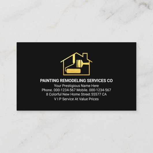 Brush 絵を描's Home Painter Services 名刺 (裏面)