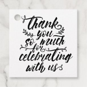 Brush 魅力的 Script結婚's Thank You フェイバータグ