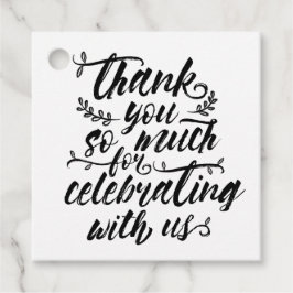 Brush 魅力的 Script結婚's Thank You フェイバータグ