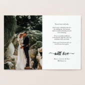 Brush 魅力的 Script Thank You'結婚 S Photo 箔カード (内部)