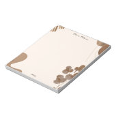 Brush Floral Teacher Notepad ノートパッド (回転)