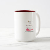 Brush, Floss, Smile Dentist Oral hygiene ツートーンマグカップ (正面右)