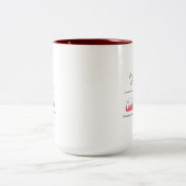 Brush, Floss, Smile Dentist Oral hygiene ツートーンマグカップ (中央)