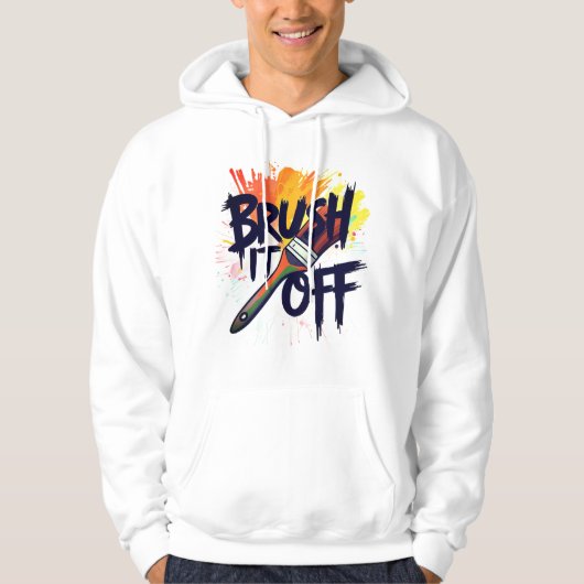 Brush it off hoodie for mens パーカ (正面)