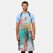Brush painting. Artistic canvas mix unique form. O エプロン (着用した状態)