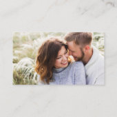 Brush Scriptの結婚WebサイトQRフォトペリウィンクル エンクロージャーカード (裏面)