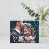 Brush Scriptモダン We 得 Couple Photo ポストカード (スタンド正面)