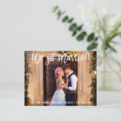 Brush Scriptモダン We 得 Couple Photo ポストカード (スタンド正面)