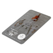 Brush Script モダン 2023カレンダー休日の写真 マグネット (左側)