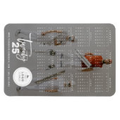 Brush Script モダン 2023カレンダー休日の写真 マグネット (横)