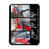 Brush Script モダン 3 Photo日付Blkを保存 マグネット (縦)