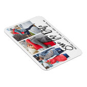 Brush Script モダン 3 Photo Save The Date Wht マグネット (右側)