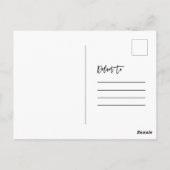 Brush Script モダン 4 Photo日付の保存 ポストカード (裏面)