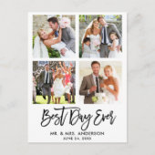 Brush Script 最高の Day Everの写真あり結婚がとう ポストカード (正面)