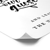 Brush Script 結婚's Please Sign Guestbook ポスター (角)