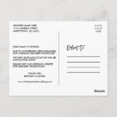 Brush Script 3 Photo日付の変更 ポストカード (裏面)