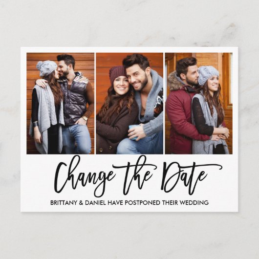 Brush Script 3 Photo日付の変更 ポストカード (正面)