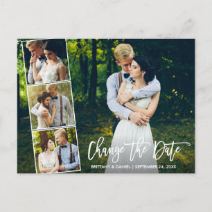 Brush Script 4 Photo新しい日付の変更 ポストカード