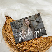 Brush script graduation thank you ポストカード