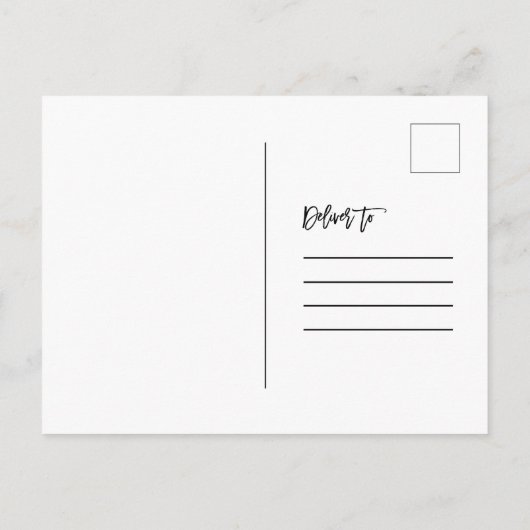 Brush Script Weカップル得の結婚した写真 ポストカード (裏面)