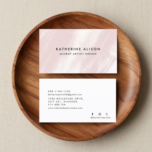 Brush Stroke Texture Modern 名刺