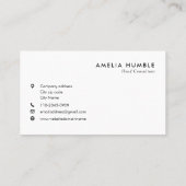Brush Stroke Texture Modern Business card template 名刺 (裏面)