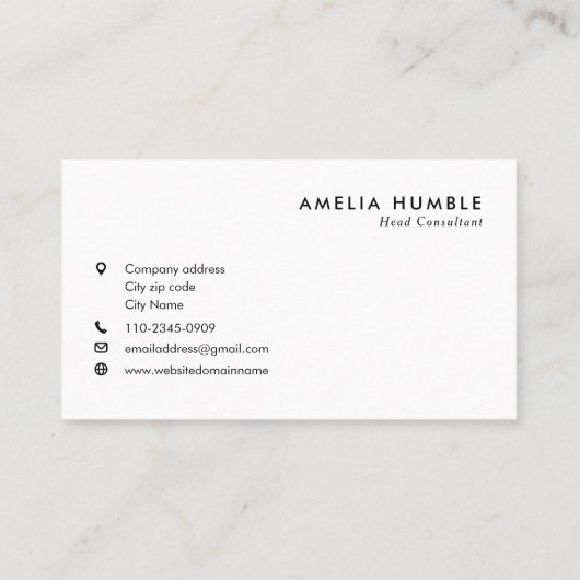 Brush Stroke Texture Modern Business card template 名刺 (裏面)