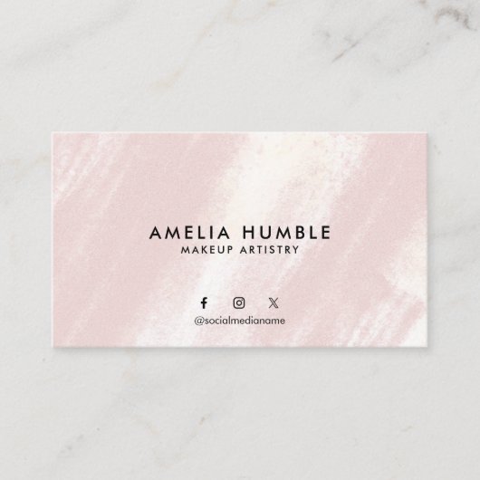 Brush Stroke Texture Modern Business card template 名刺 (正面)