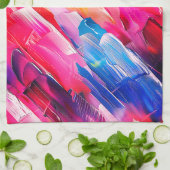 brush strokes pattern 2 キッチンタオル (折り畳み)