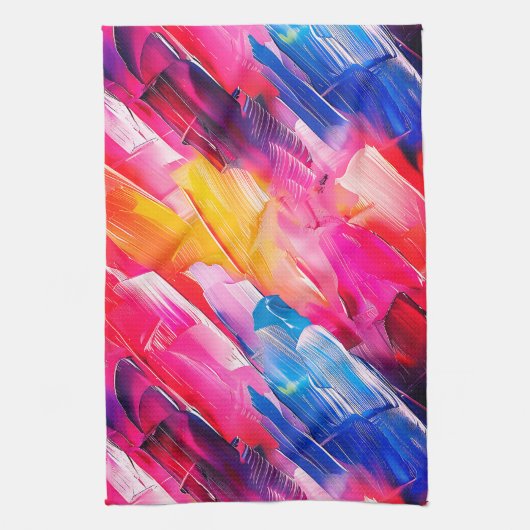 brush strokes pattern 2 キッチンタオル (縦)