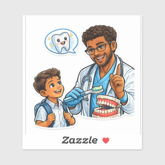 Brush Your Teeth Cute Dentist Sticker 🦷 シール (シート)