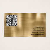 Brushed Gold Foil and Glitter Business Card (裏面)